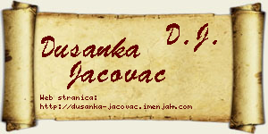 Dušanka Jačovac vizit kartica
